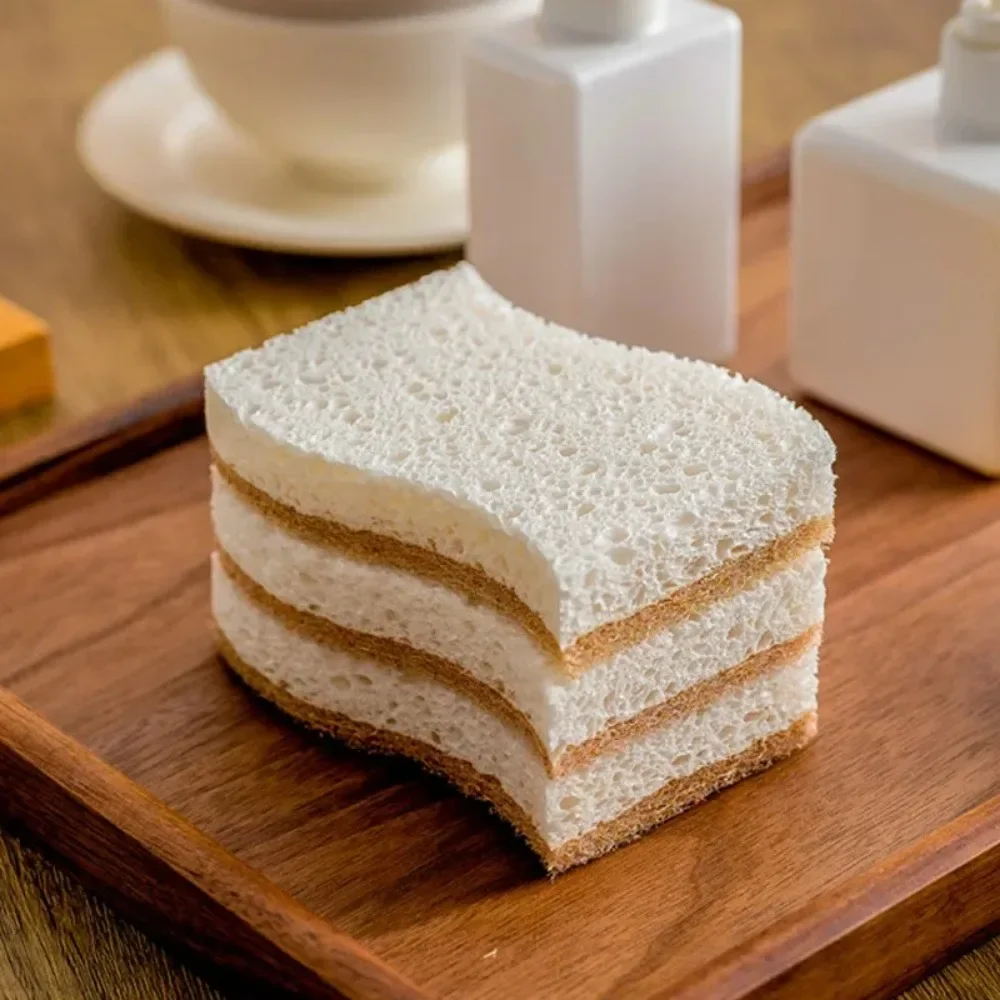 Scrubbing Sponge Biodegradable Compostable Cellulose and Coconut Eco-Friendly Dish Sponge Scouring Pad for Sink Cleaning Wash
