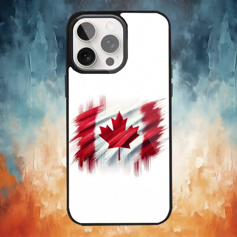Coque de téléphone avec papier peint drapeau du Canada, étui magnétique pour iPhone17,16,15,14,13,12,11 Plus,Pro Max, chargement sans fil Magsafe