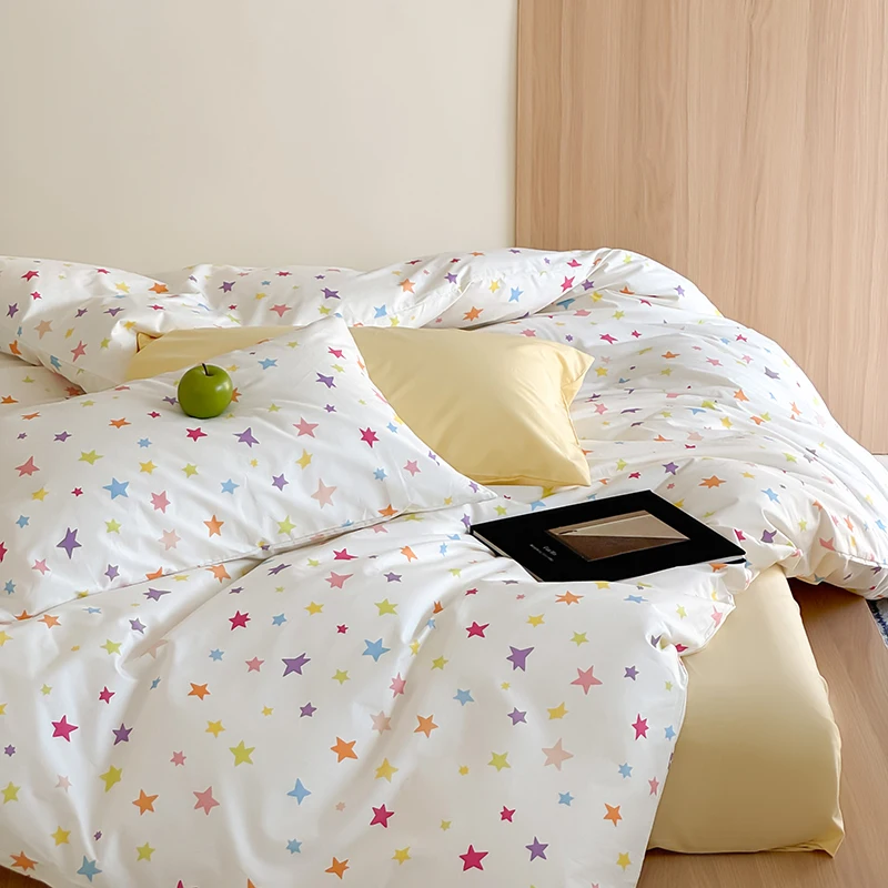 1 Pc Pure cotton Duvet Cover School Student summer bedcover soft bed linens couple luxury double bed bedding king size 200x230cm