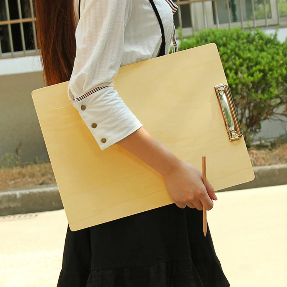 

3 Pcs Sketch Board Drawing Clip Board Painting Clipboard Easel Wood Lightweight Portable Natural Durability Large Surface