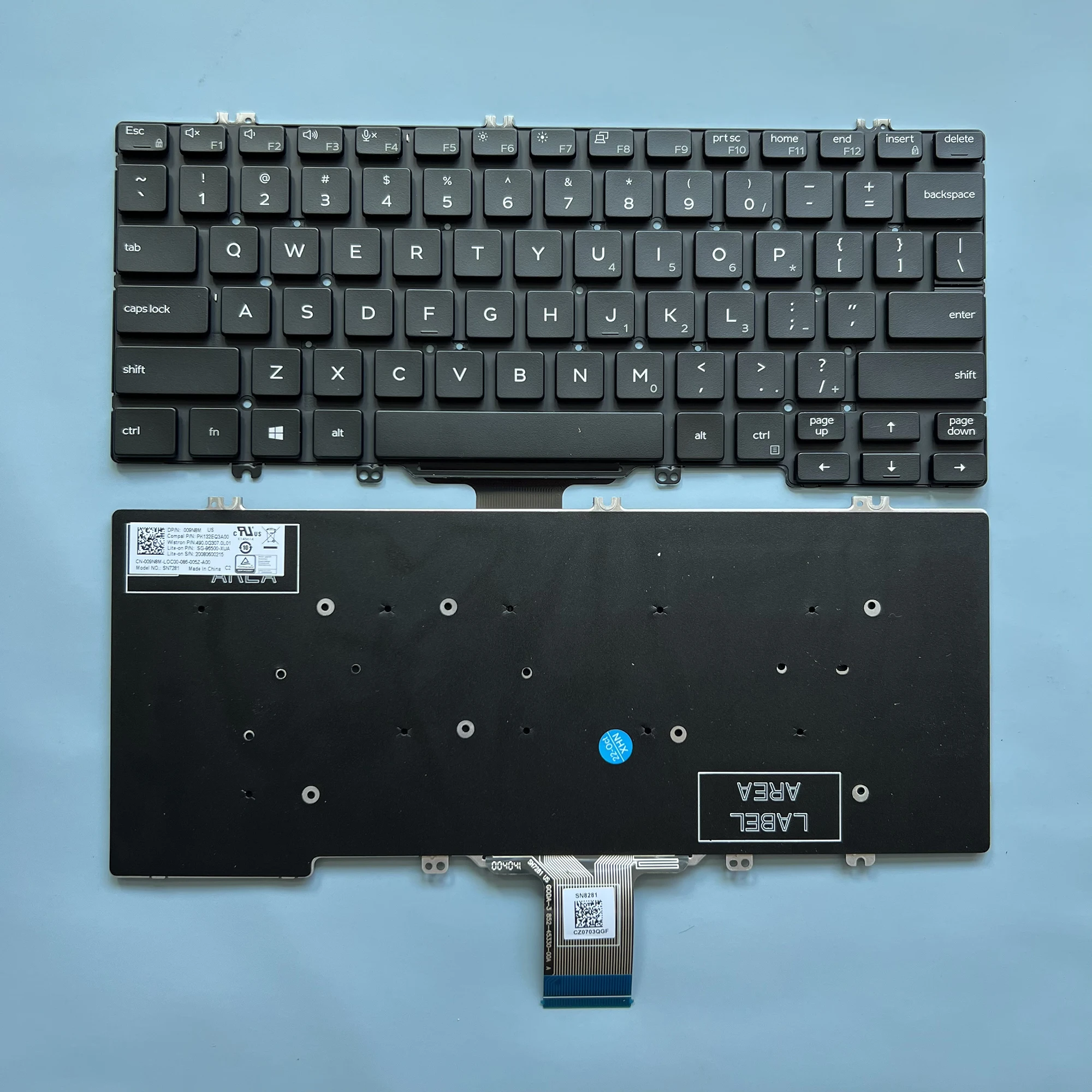 XIN US Keyboard For Dell Latitude 3300 3301 5200 5300 7200 7300 English Laptop Keyboard 009N8M PK132EQ3A00 SG-96500-XUA