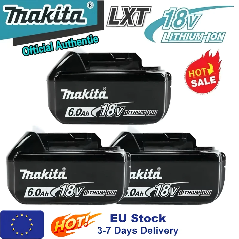 Batterie Li-Ion 100% originale Makita 18V 5.0/6.0Ah pour outils électriques Makita BL1830 BL1815 BL1860 BL1840, batterie de remplacement