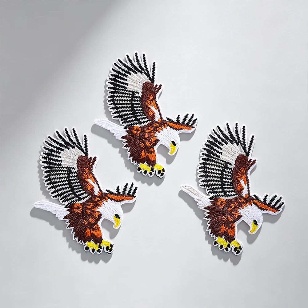 Vintage American Eagle Embroidered Patch Bald Eagle Heat Transfer Patch for Denim Clothing DIY Craft Pant Jacket Jeans Stickers