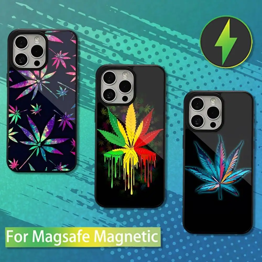

Чехол для телефона Color Art High Weed для iPhone 16,15,14,13,12,11, Pro, Max, Plus, Mini, Magsafe, Магнитный чехол для беспроводной зарядки