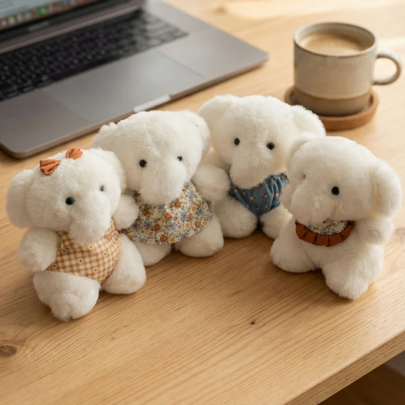 ミニ漫画ぬいぐるみドレスアップ小さな象ふわふわ小さな羊ぬいぐるみデスクトップオーナム学習用おもちゃ人形ギフト