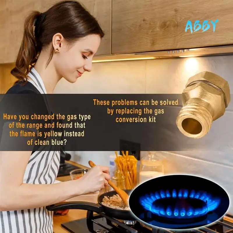 

ABBY-GRLP4 LP Conversion Kit ,Propane Orifice ,Gas To Propane Conversion Kit ,Brass, For Frigidaire Kenmore Electrolux Range