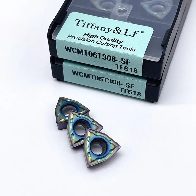 WCMX030208 WCMT040208 WCMT050308 WCMT06T308 WCMT080412 SF TF618 Thép Cứng Tiện Bằng Máy CNC Dụng Cụ Xoay Carbide Xay Miếng Lót