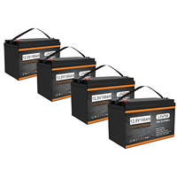 DJDCPOWER G31 48V 100Ah LiFePO4 Battery Lithium Iron Phosphate Batteries in BMS for Golf Cart Battery 5120Wh 4 Group 12V 100Ah