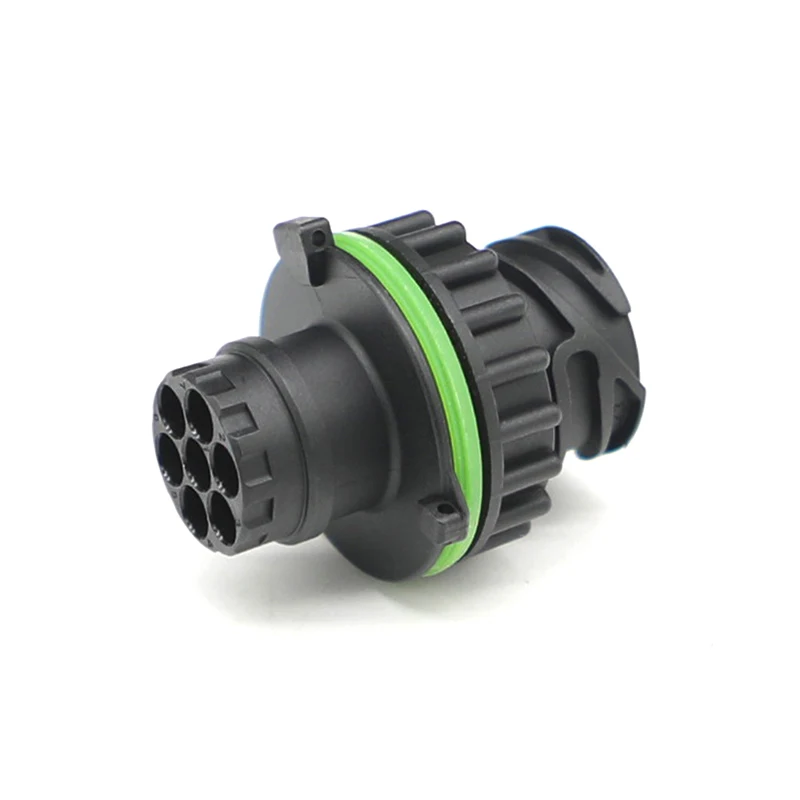 1718230-1 TE نوع كابل دائري موصل السيارات 7 حفرة الذكور نهاية البلاستيك قذيفة غمد موصل مقاوم للماء