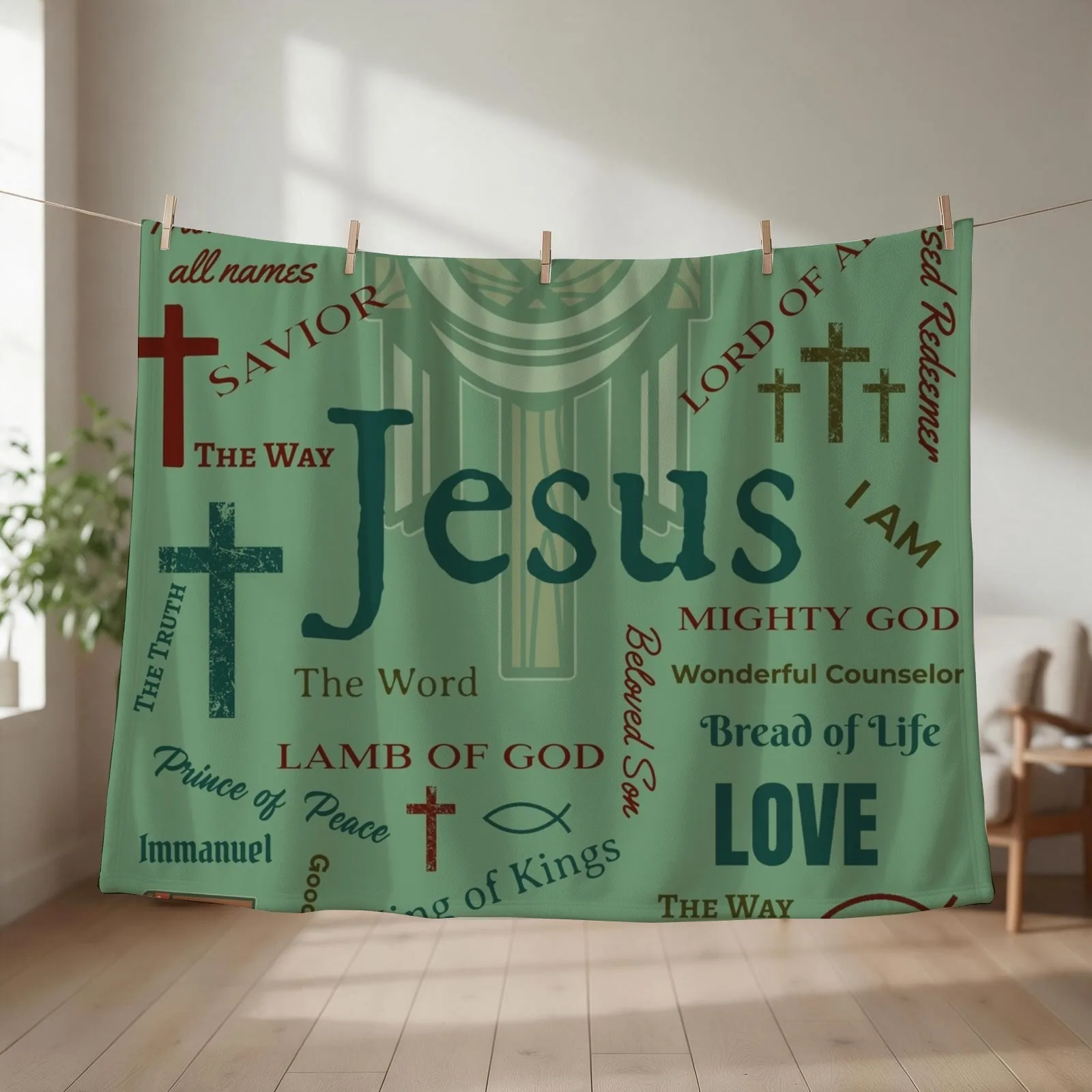 Christian Names of Jesus Throw Blanket Decorative Sofa Luxury St Quilt wednesday Blankets