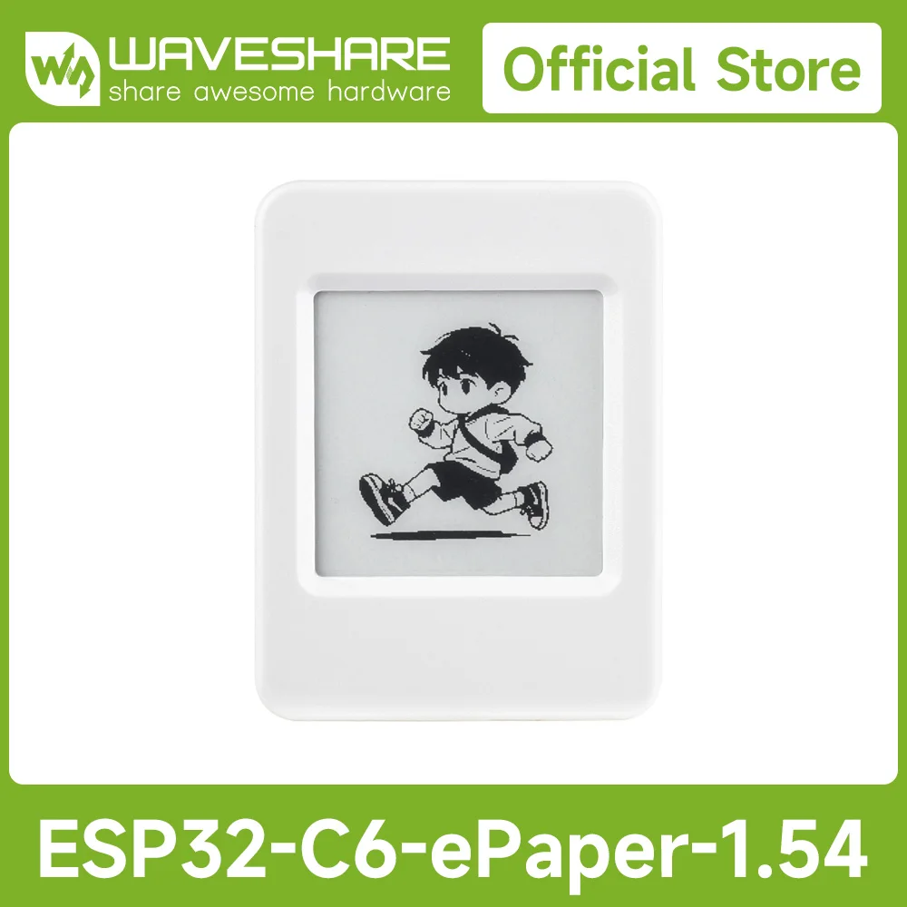 WaveshareESP32-C6 1.54inch e-Paper AIoT Development Board, 200×200 Resolution, Supports Wi-Fi, BLE 5, And Online LLM Platforms