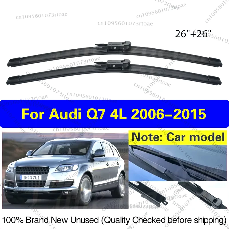 

Car Wiper Blade Blades For Audi Q7 4L 2006 - 2015 Windshield Windscreen Clean Naturl Rubber Cars Wipers Accessories 2014 26"+26"