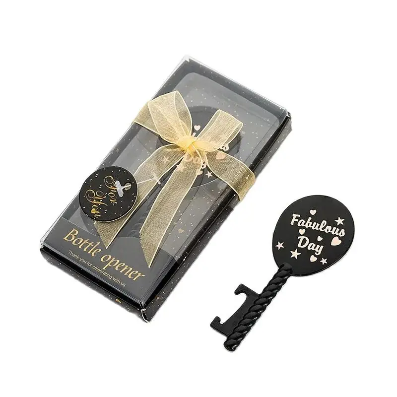 20/50 Pcs Black Color Balloon Bottle Opener With Box Creative Wedding Birthday Gifts For Guests Unique Party Presents Giveaways