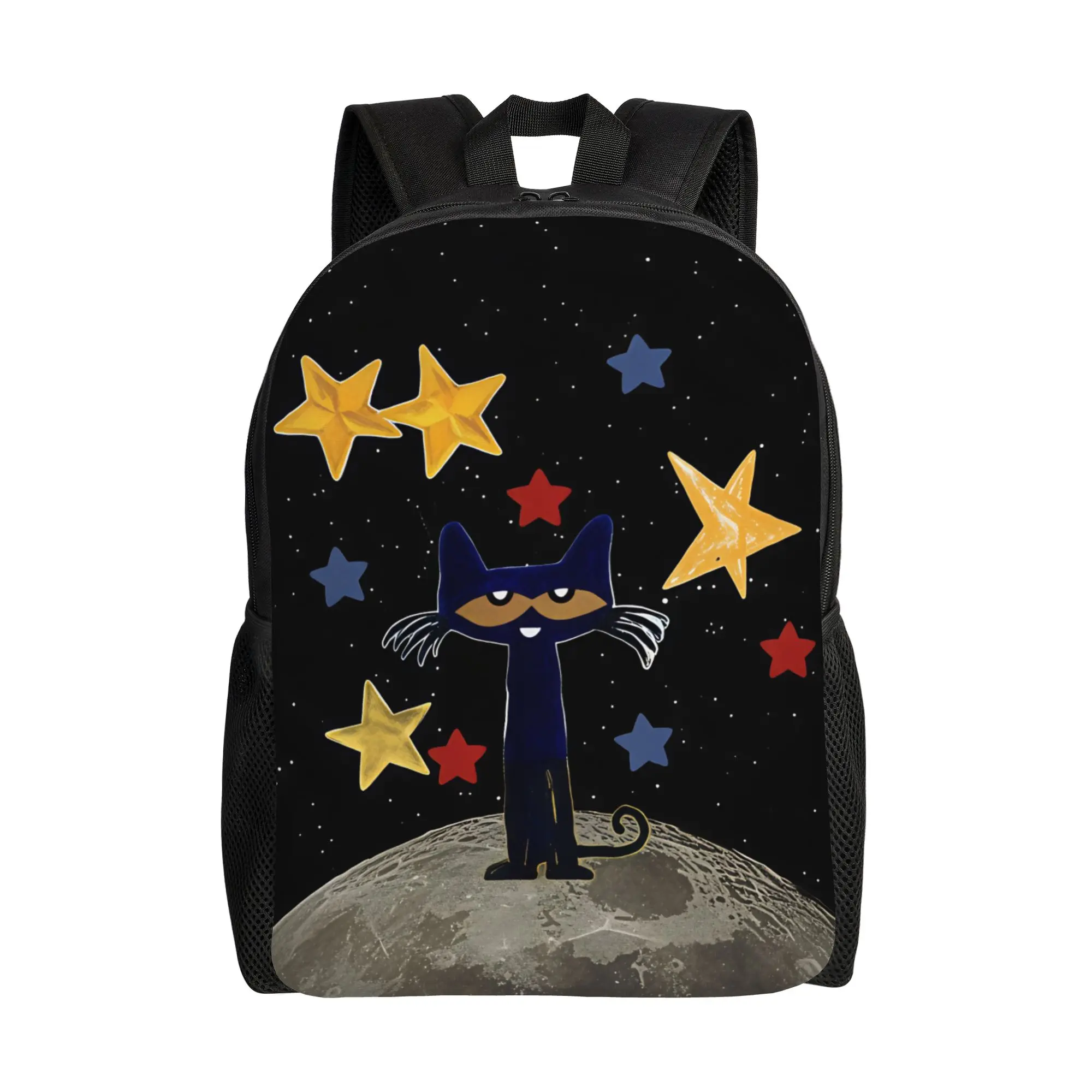 Pete  Cat   Backpack  Leisure Backpacks Women Camping Breathable High School Bags Colorful Rucksack