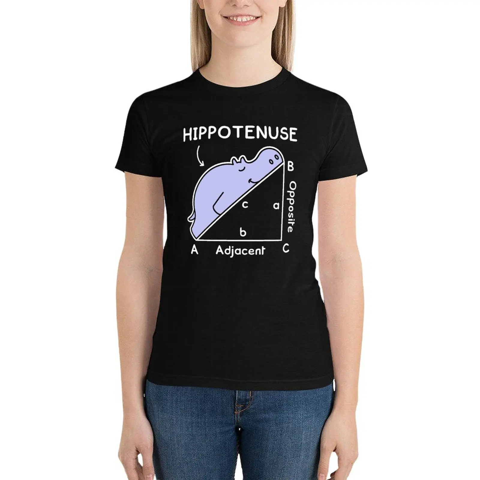 

Hypotenuse Math Pun, Hippotenuse T-Shirt tees Female clothing hippie clothes t shirt for Women