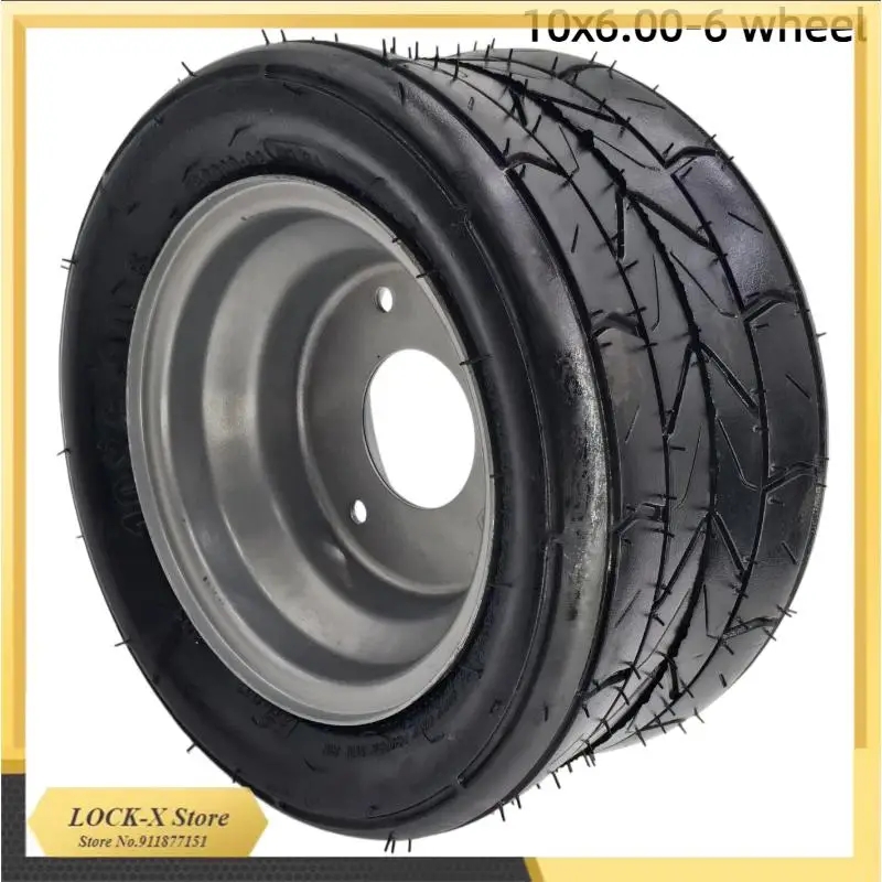 

Electric FOR Harley tires 10x6.00-6 with 3-hole wheel hub modified kart cart ATV tire accessories