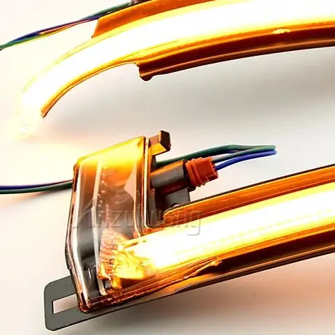 2PCS No Fault Dynamic LED Rearview Mirror Turn Signal Blinker Repeater Light Fits Audi A4 B8 8K A6 S6 RS6 Q3 A8 S8 D3