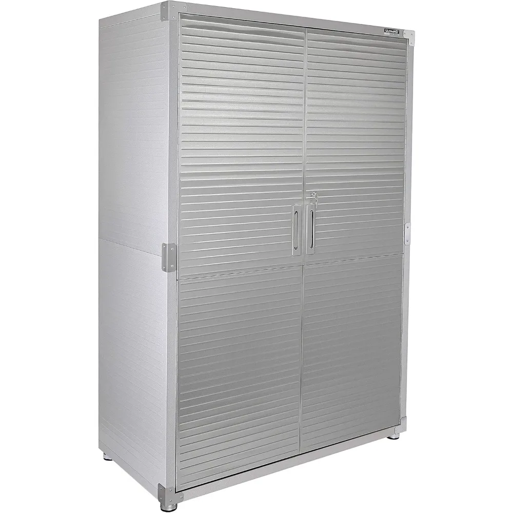 

UltraHD Solid Steel Lockable Metal Storage Cabinet Locker Organizer, W/Adjustable Shelves for Garage, Warehouse,