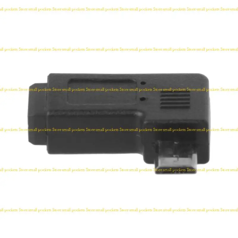 R1WD Adaptador sincronización datos Mini USB 5 pines a Micro USB macho en ángulo izquierdo y derecho