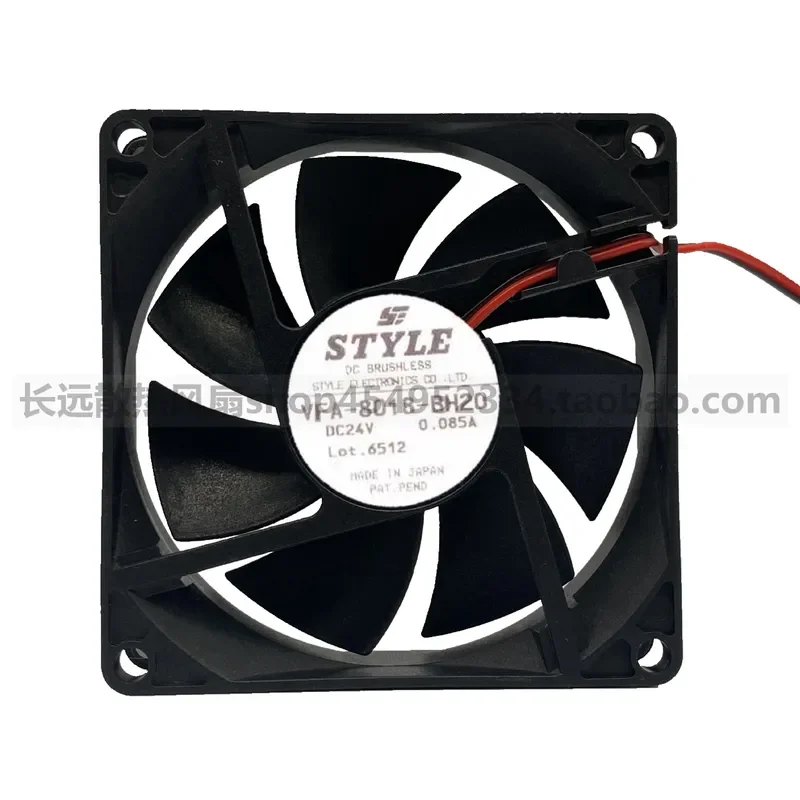 for VFA-8018-BH20 Original Japan STYLE 24V 0.085A Two-Wire 8020 Host Case Cooling Air Fan