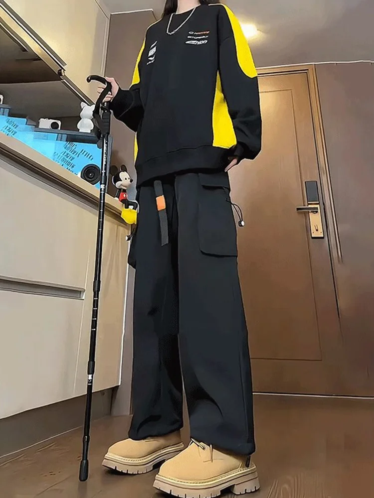 

Американские рабочие брюки на подкладке, мужские осенне-зимние брюки для скалолазания на открытом воздухе с поясом, молодежные энергетические брюки