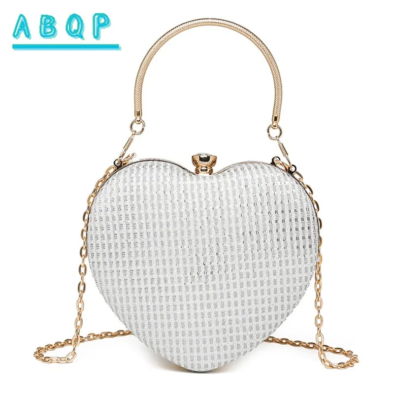 

Женская сумка для ужина, женские сумки на плечо, 2022, темпераментная модная сумка-мессенджер с цепочкой, портативная сумка с персиковым сердечком