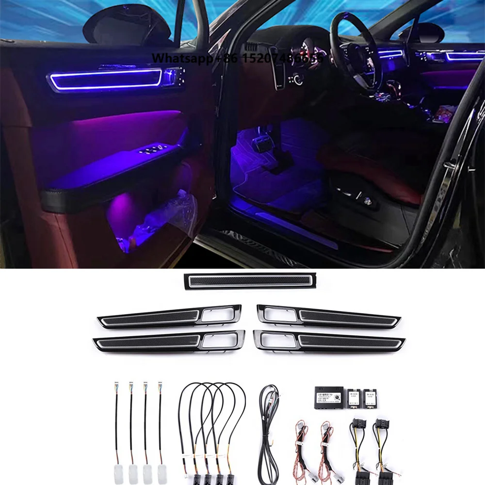 Factory Newest 64 Colors Luminous Panel Style Car Lighting System Screen Control  Ambient Light for