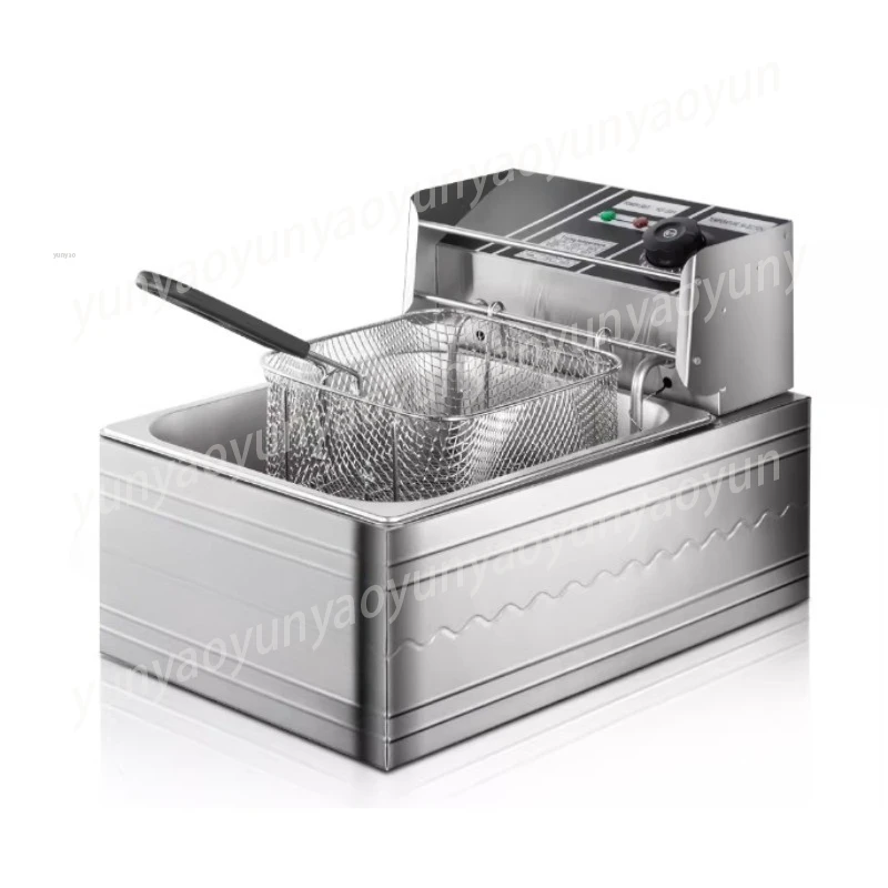 

5.5L Commercial Electric Deep Fryer, 110V 220V Dual Voltage for Home Business, Snack Fryer for Potato Chips Doughnut