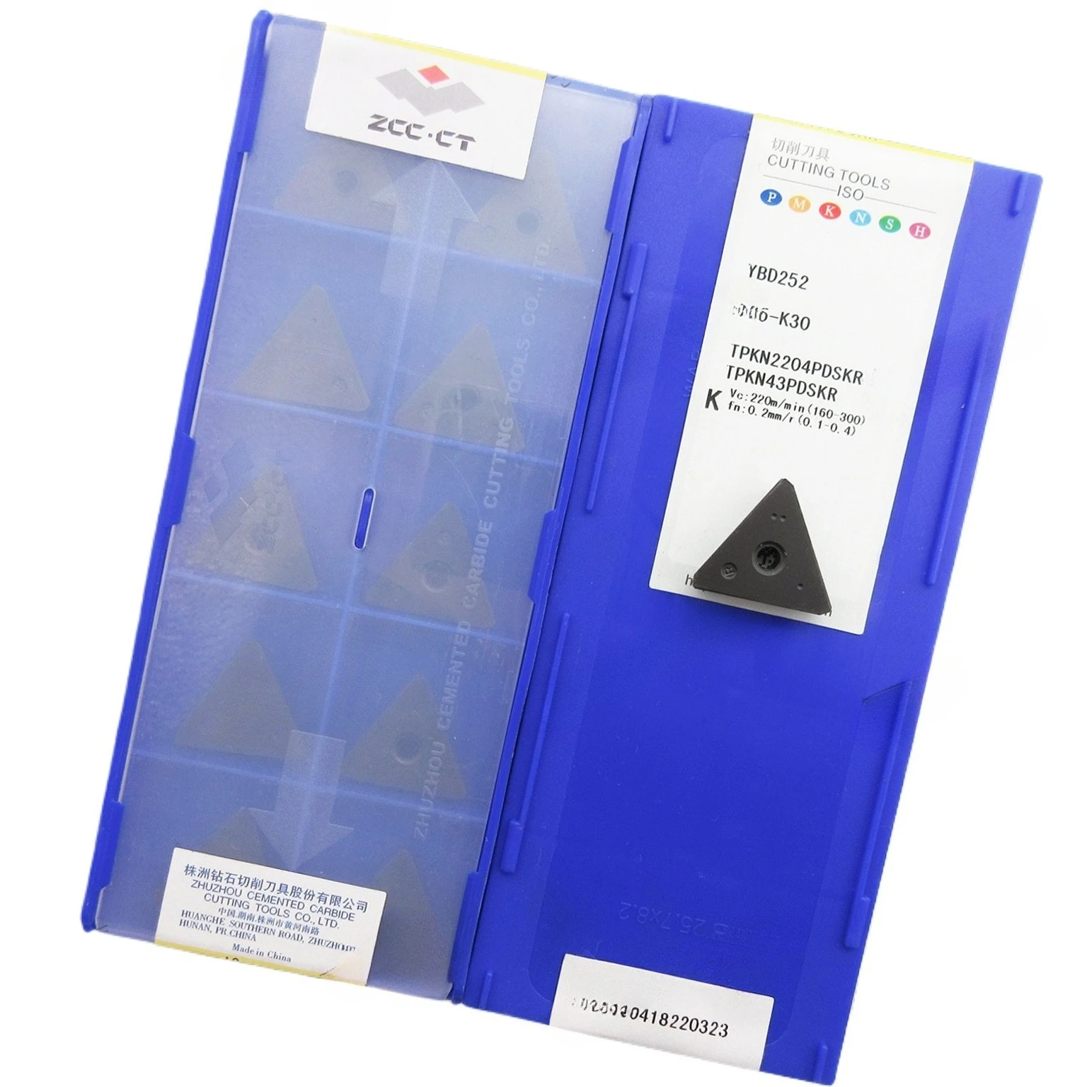 

10 шт. ZCC.CT оригинальный Zhuzhou треугольный фрезерный станок с ЧПУ TPKN2204PDSKR YBD252 твердосплавный режущий станок внутренний токарный инструмент