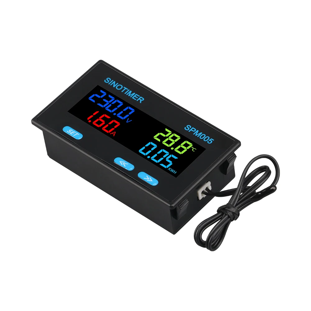 AC60-300V Digital Multimeter LCD Display Digital Current Voltage Power Energy Ammeter Voltmeter with Current Transformer CT