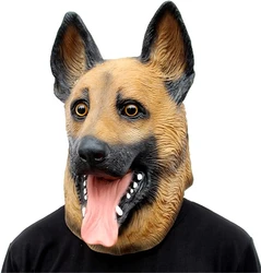 Maschera per la testa del cane maschera per il Costume del cane della festa di Halloween maschera per la testa di animale in lattice Super Bowl Underdog Costume