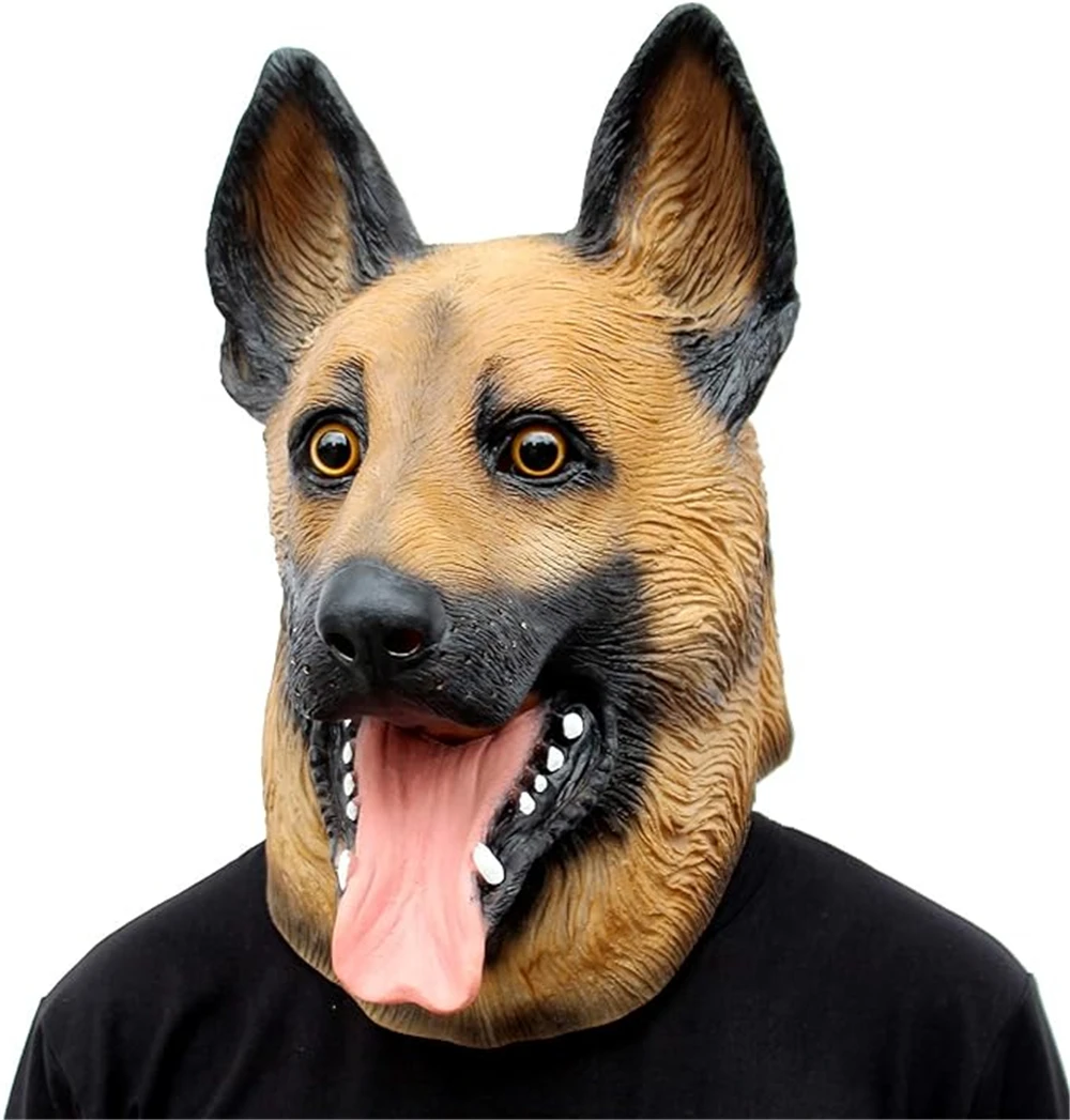 Dog Head Mask Halloween Party Dog Costume Masks Mask Super Bowl Underdog Costume Latex Animal Head Mask