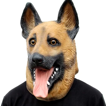 슈퍼 볼 언더독 코스튬 라텍스 동물 머리 마스크, 할로윈 파티 개 코스튬 마스크