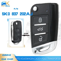 KEYECU 5K0 837 202AJ Upgraded Remote Key for Volkswagen Caddy Polo Transporter Beetle Jetta Touran Golf 6 Tiguan Eos Sharan UP