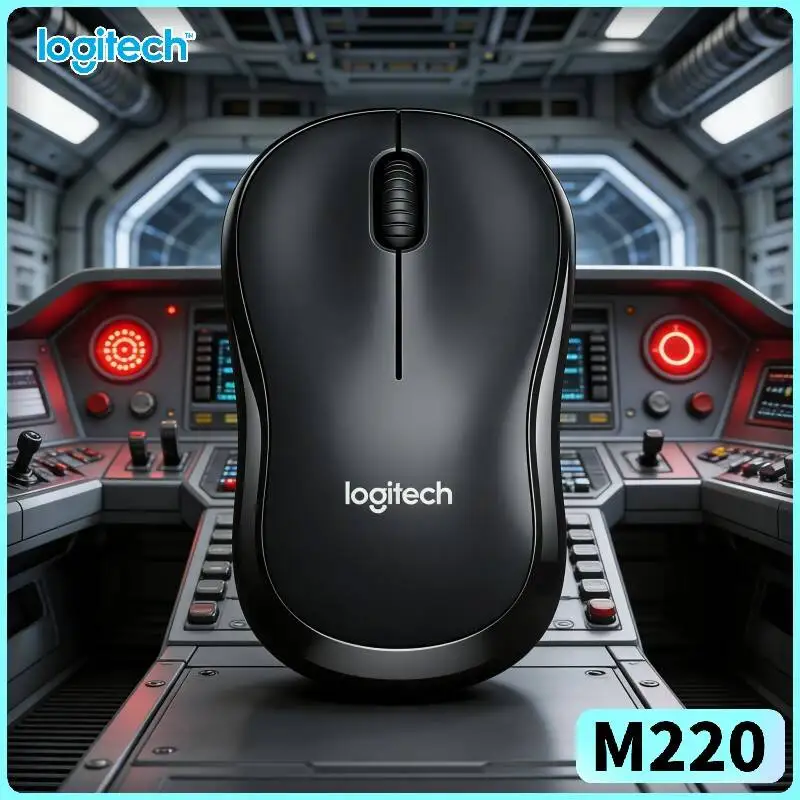 Logitech M220 Mute Click Wireless Mouse Nano Receiver 1000DPI For Daily Work Laptop Desktop Mac Windows Notebook PC