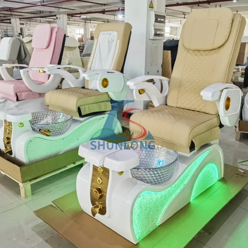 

SHUNLONG Modern Beauty Nail Salon Whirlpool Foot Spa Chair Massage Manicure Pedicure Chair