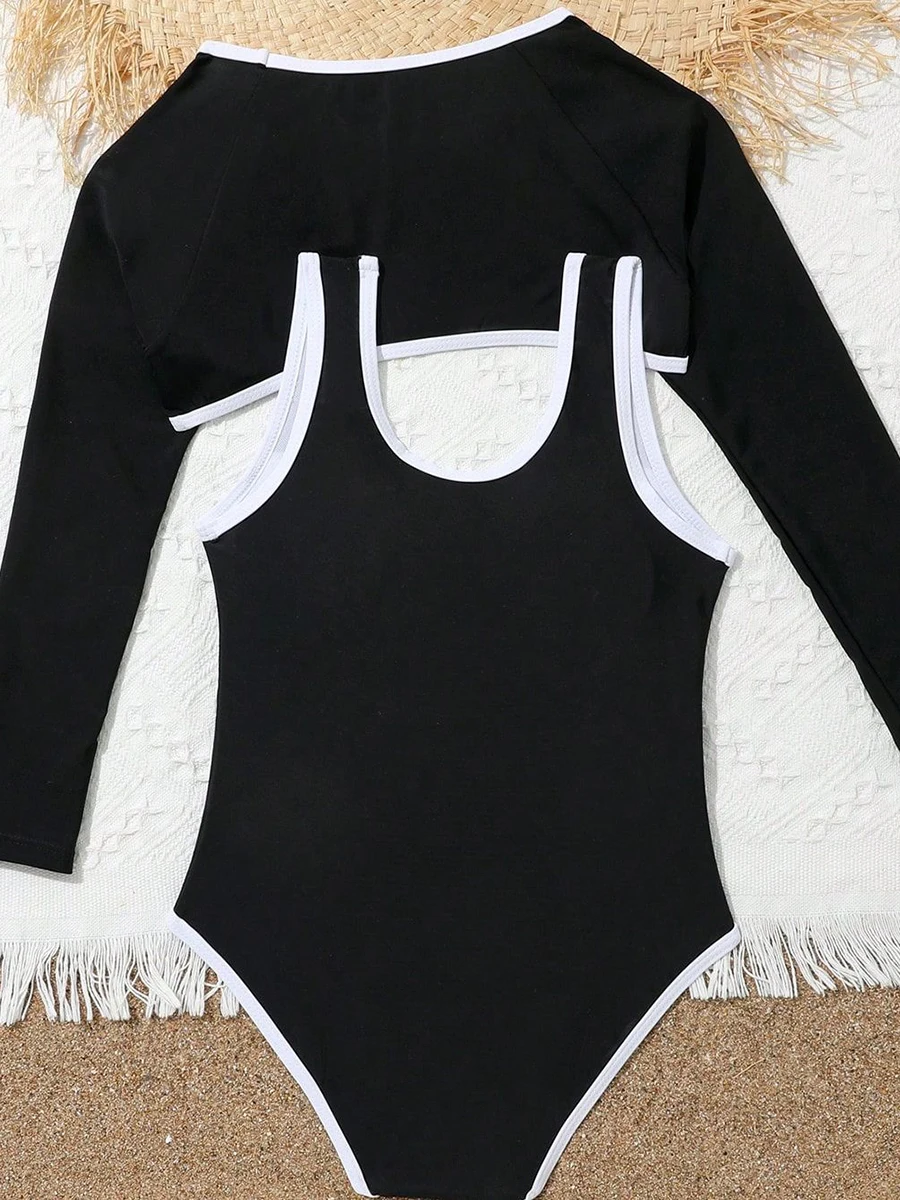 2026 Print Girls Swimsuit Two Piece Kids Swimwear Female Children\'s Bathers Bathing Swimming Swim Suit Beachwear