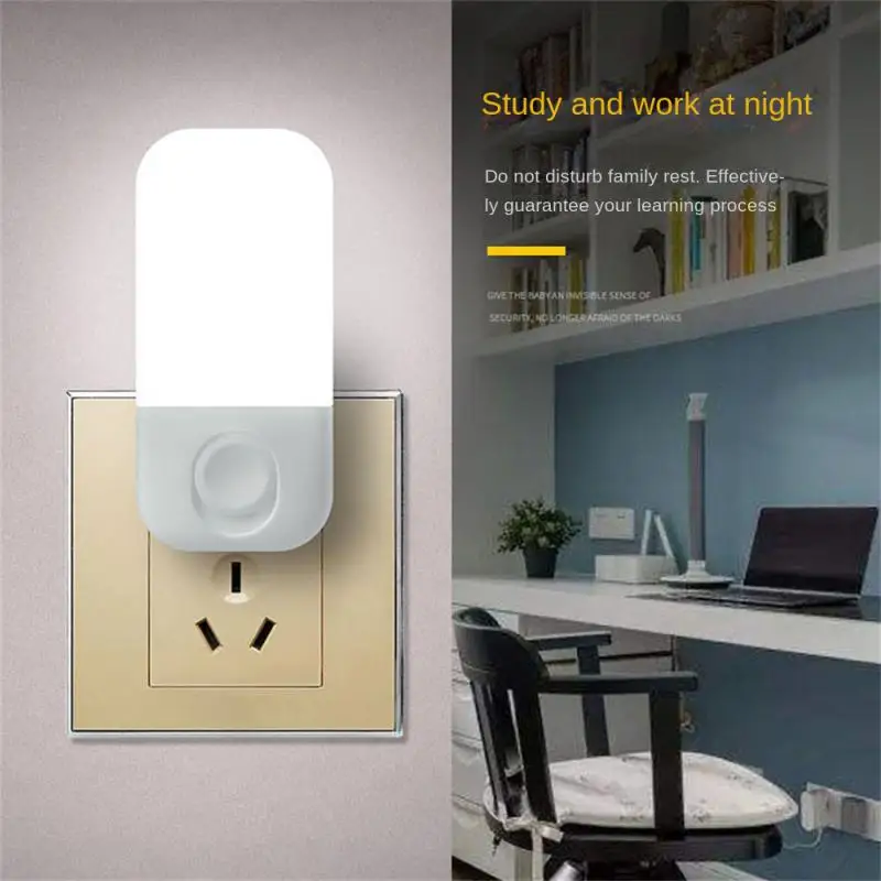 Plug-in Night Light LED Dimmer Baby Nursing Eye Sleep Light Bedroom Sleep Light Plug LED Energy Saving Cute Mini Lamp