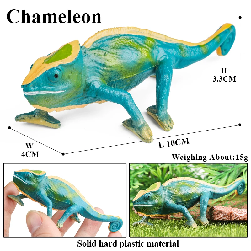 Oenux Neue Simulation Wilde Reptil Tiere Action-figuren Eidechse Modell Figuren Kinder Bildung Kognitive Szene Dekoration Spielzeug – Detail 7