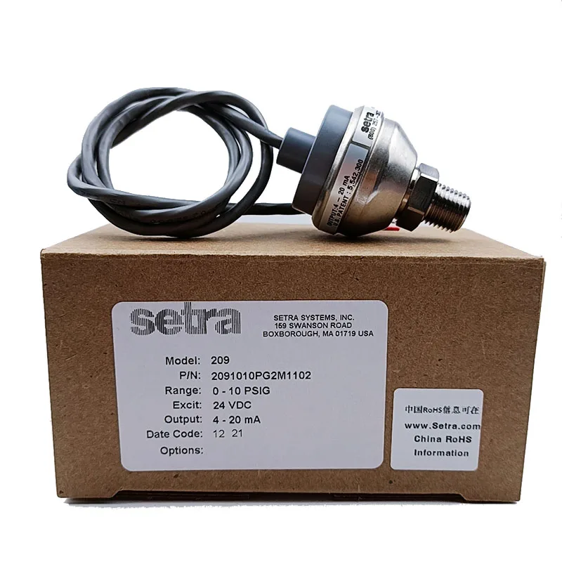 Sitter setraC209 liquid gas water pipe pressure transmitter 2091200PG2M1102 pressure sensor