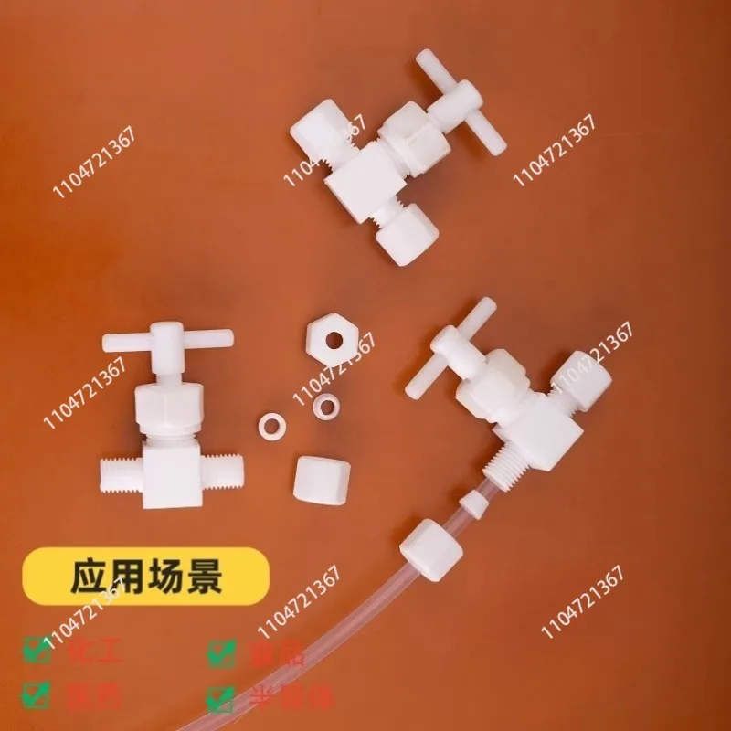 

PTFE Ball Valve PTFE Straight-through Ball Valve 1/4 3/8 1/2 Anti-corrosion Acid and Alkali Resistant Polytetrafluoroethylene