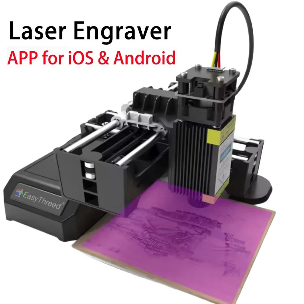 

Easythreed Mini Laser Engraver Diy Bluetooth Machine Painted Toy Tag Paper Leather Wooden Plastic Logo CNC Machine Portable