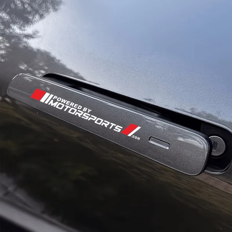 4Pcs Driven By Motorsport Car Stickers, Motorsport Style Vinyl Decals for Car Wiper Decor