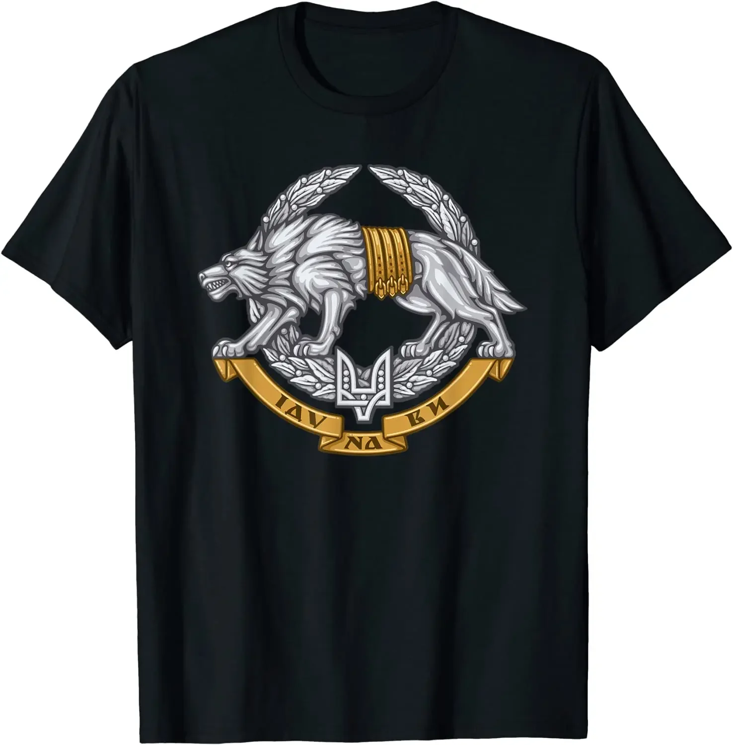 

Ukrainian Special Forces - Spetsnaz Wolf Badge T-Shirt 100% Cotton O-neck Summer Short Sleeve Casual Mens T-shirt Size S-3XL