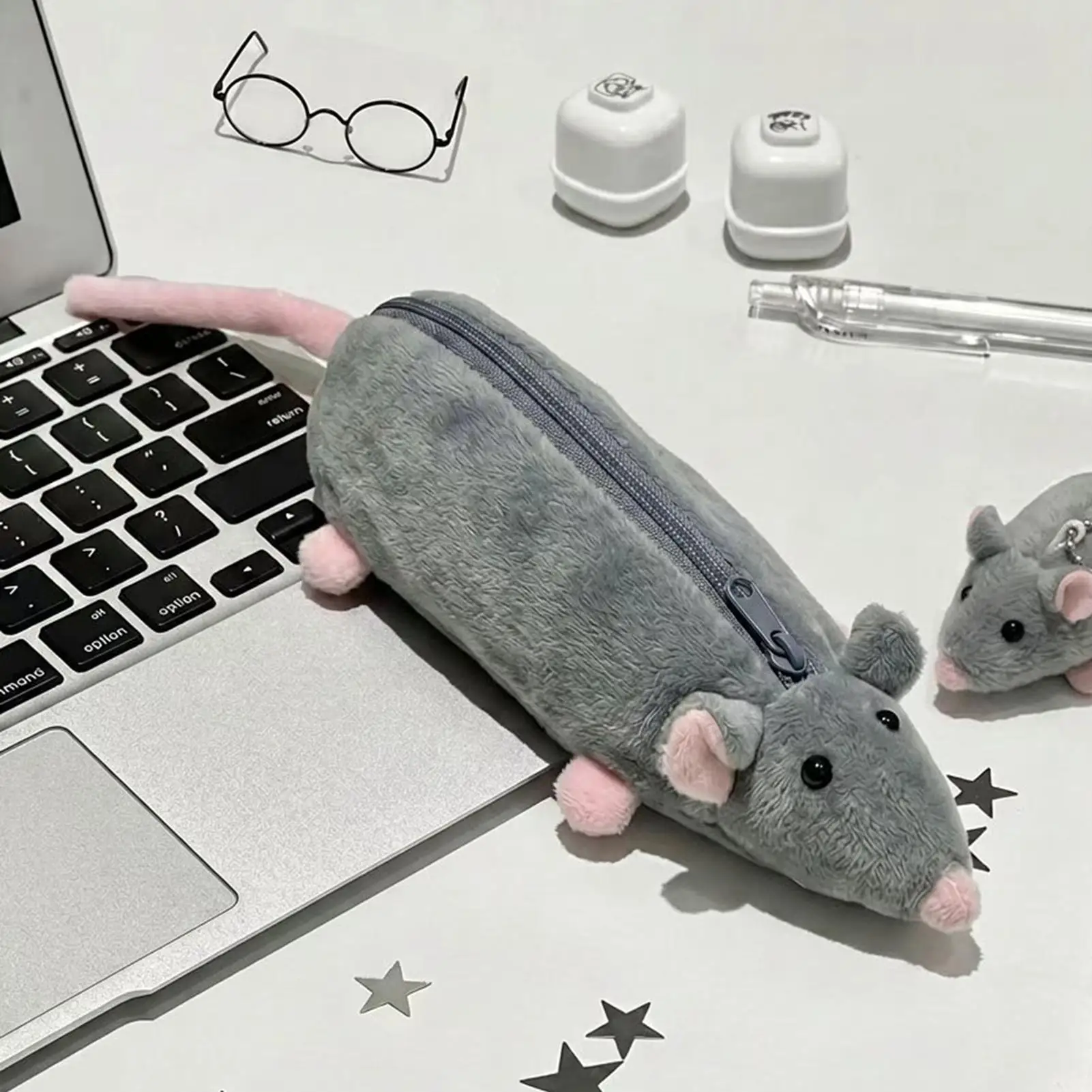 School Stationery Storage Pouch Cute Cartoon Mouse Pencil Case With Smooth Zipper Ideal Student Gift for Kids Women Adults