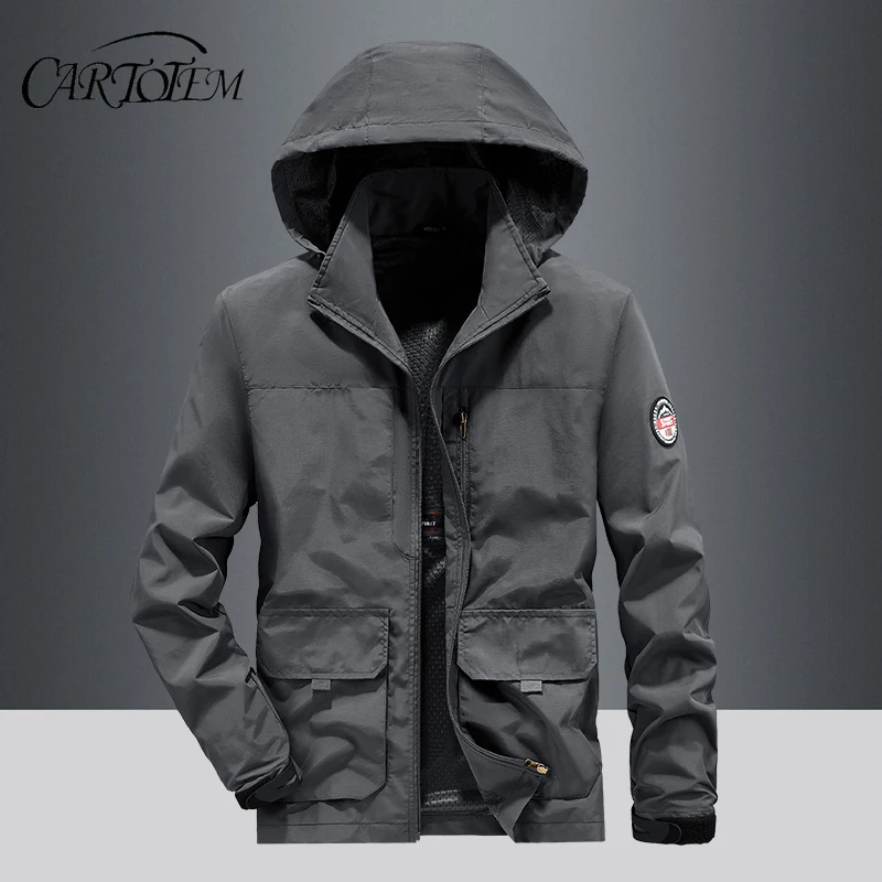 

Мужская тактическая повседневная куртка, ветрозащитная дышащая съемная куртка с несколькими карманами и капюшоном, спортивная куртка для походов и приключений