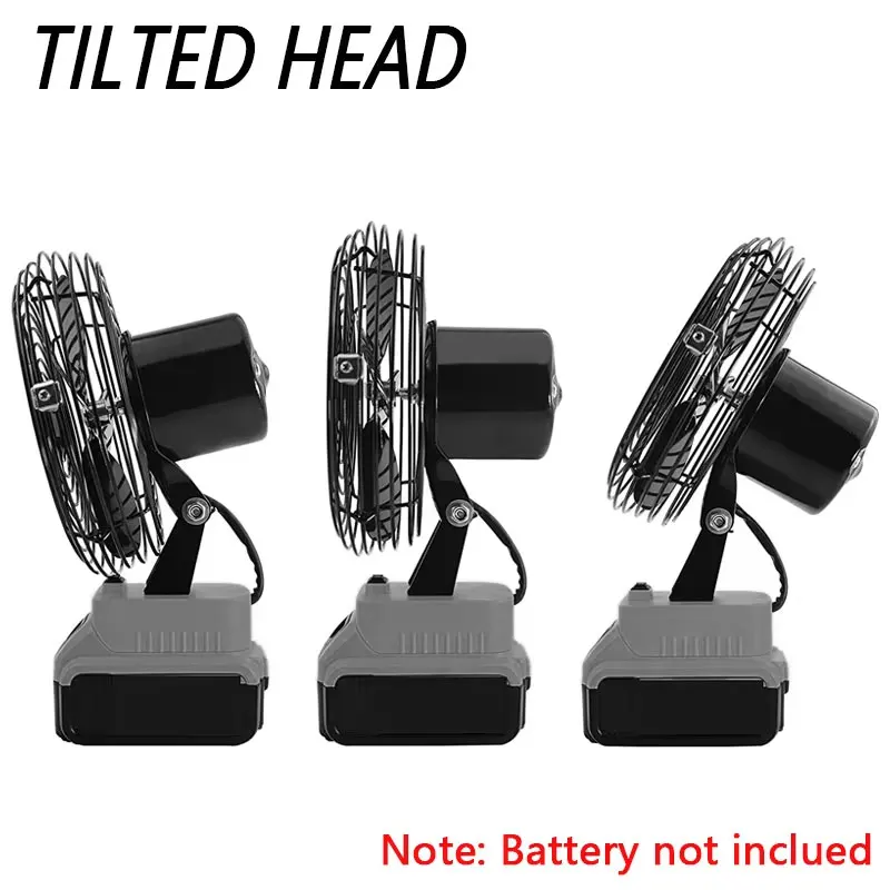 20V Cordless Camping Fan Jobsite Fan for Dewalt 18V 20V Li-Ion Battery DCB205 DCB203,Portable 2-Speed Fan for Home Outdoor