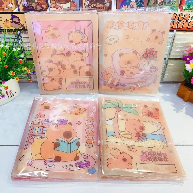 4Pieces Capybara 20 holes Loose-leaf Book Cute A5 Cartoon Diary Student Notebook School Office Stationery birthday gift