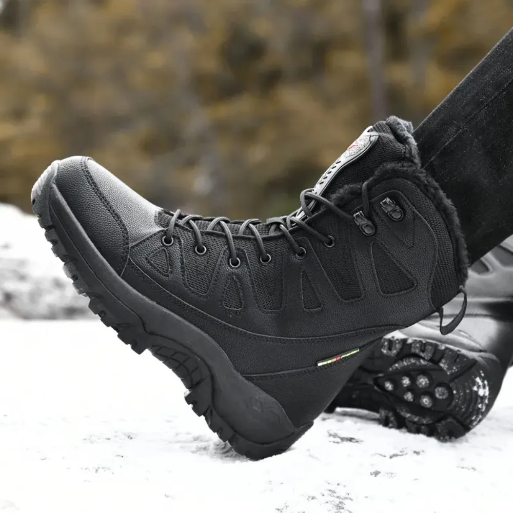 

2025 Winter Snow Boots Women High Top Outdoor Warm Soft Thick-soled Plush Shoes Women Anti-slip Wear-resistant Men Shoes Women