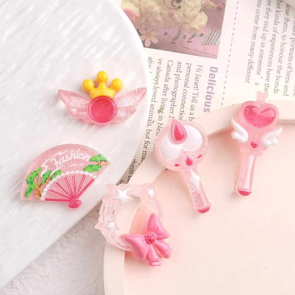 10pcs Kawaii Resin Flatback Mini Wreath Crown Slime Charms Cabochons Embellishments for DIY Ornament Crafts Home Decorations